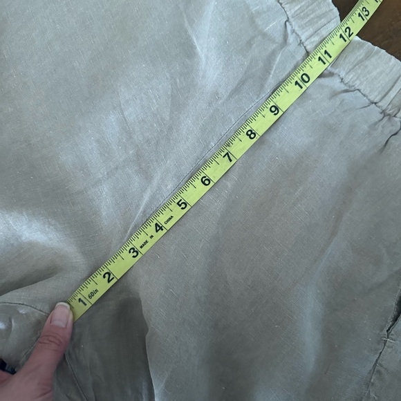 Anthropologie Velvet by Graham & Spencer Lola Tan 100% linen Pants size L NWT - Picture 6 of 11